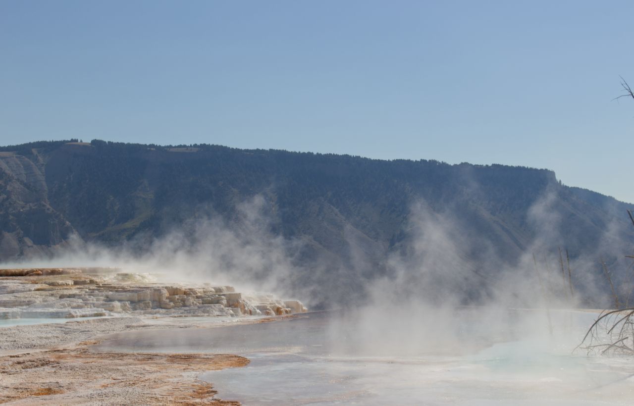 Mammoth Hot Springs in Yellowstone National Park